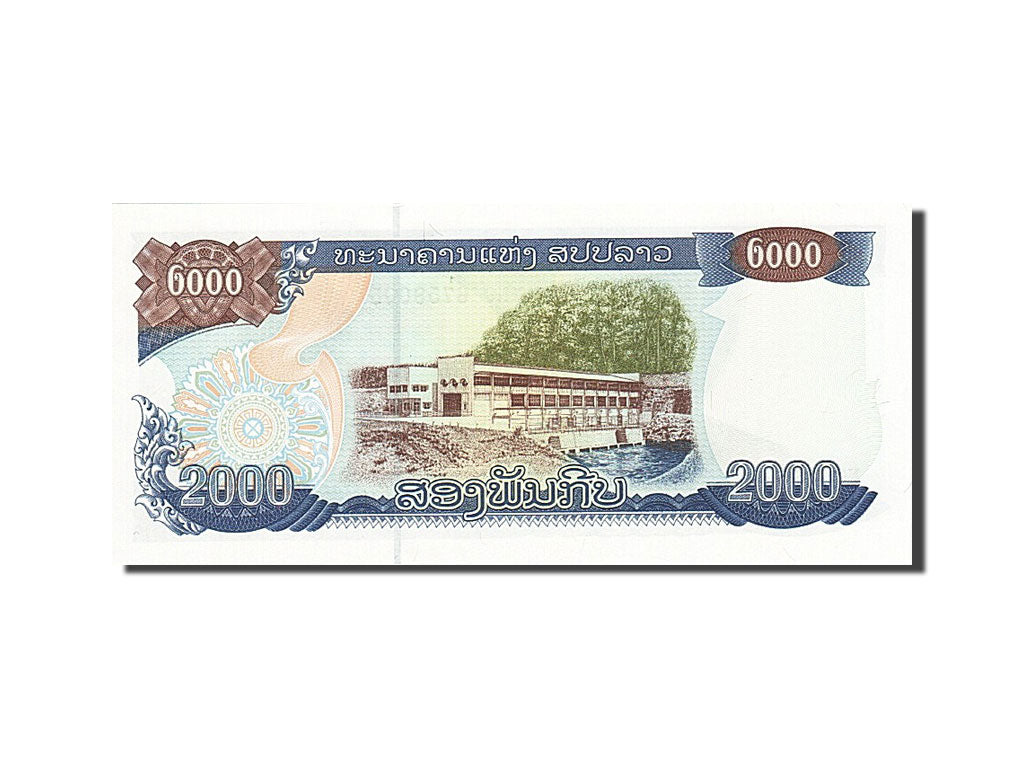 Biljet, Laos, 2000 Kip, 1998-2003, 2003, KM:33b, NIEUW