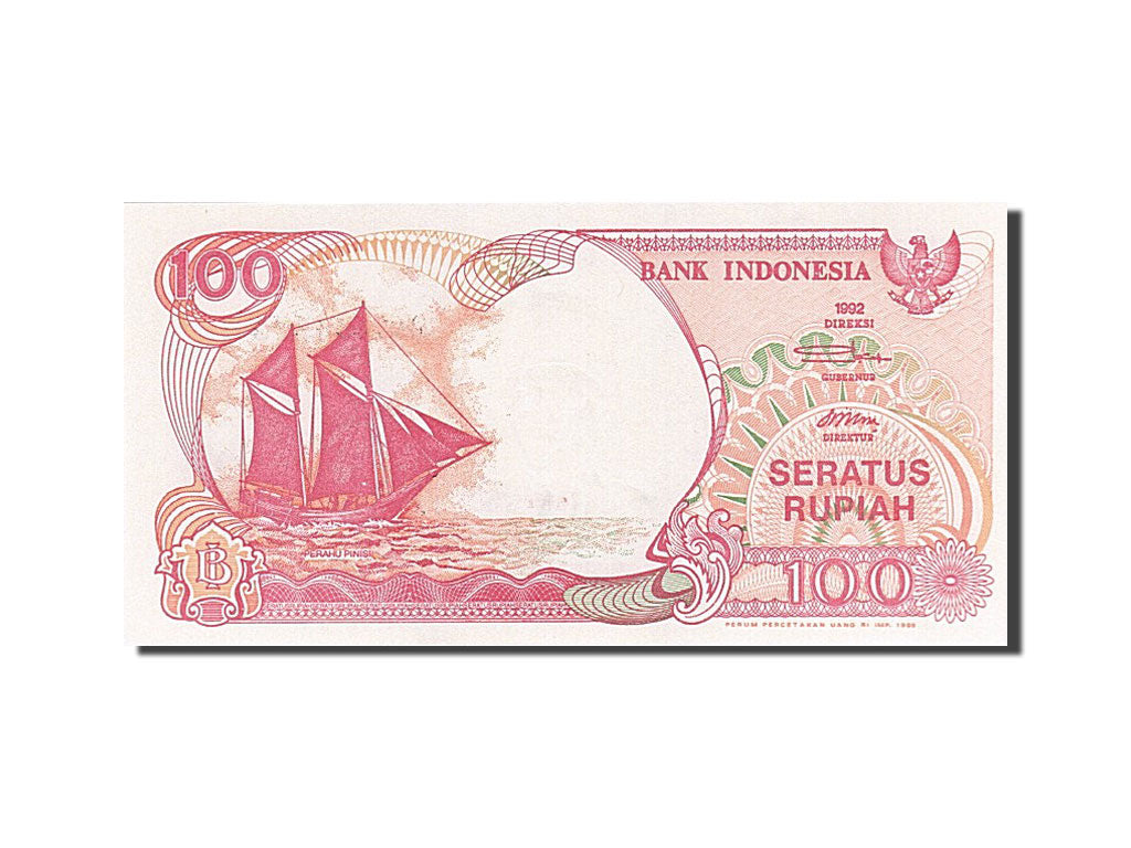 Banknote, Indonesia, 100 Rupiah, 1992, 1992, KM:127a, UNC(65-70)