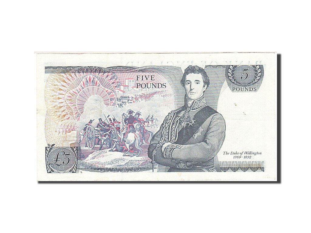 Banknote, Great Britain, 5 Pounds, 1971-1982, 1988-1991, KM:378f, EF(40-45)