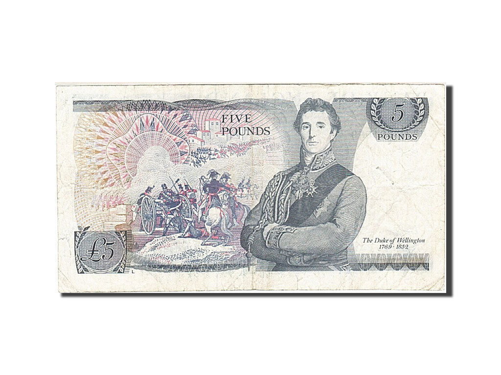Billete, 5 Pounds, 1971-1982, Gran Bretaña, KM:378e, 1987-1988, BC