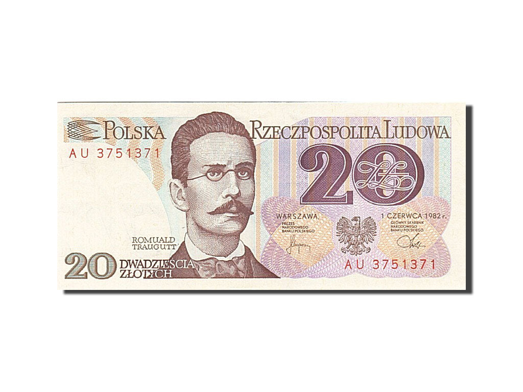 Billet, Pologne, 20 Zlotych, 1982, 1982-06-01, KM:149a, SPL