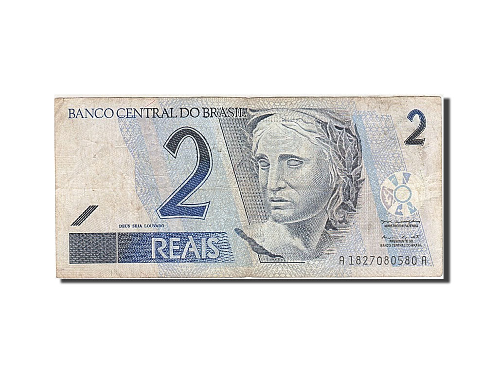 Banknote, Brazil, 2 Reais, 2001-2002, Undated (2001), KM:249b, EF(40-45)