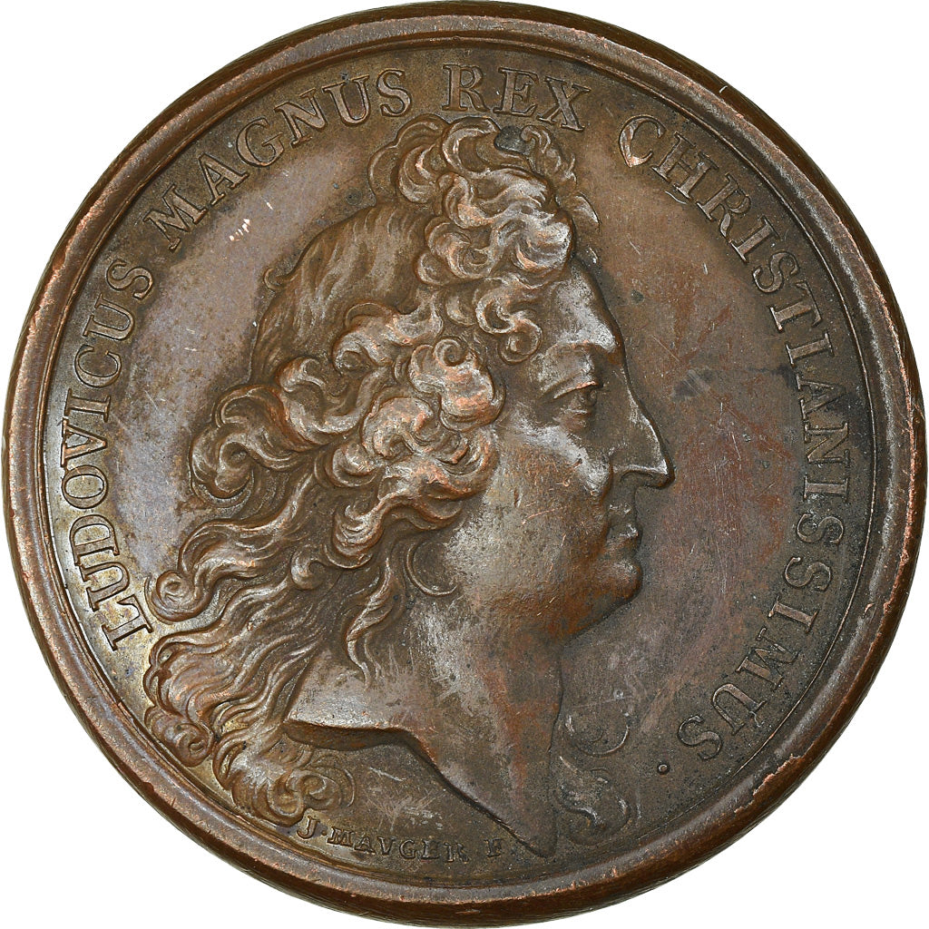 Frankrijk, Medaille, Louis XIV, Combat de Pforzheim, 1692, Bronzen, Mauger, ZF+