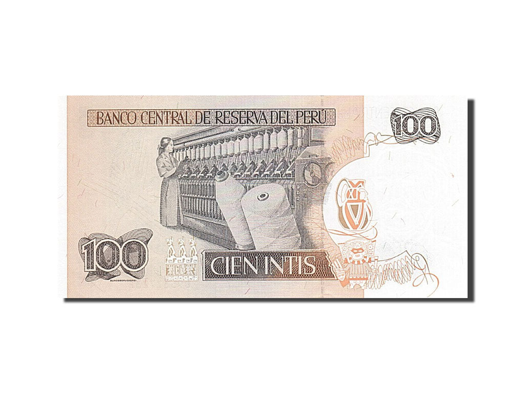 Banknote, Peru, 100 Intis, 1985-1991, 1987-06-26, KM:133, UNC(64)