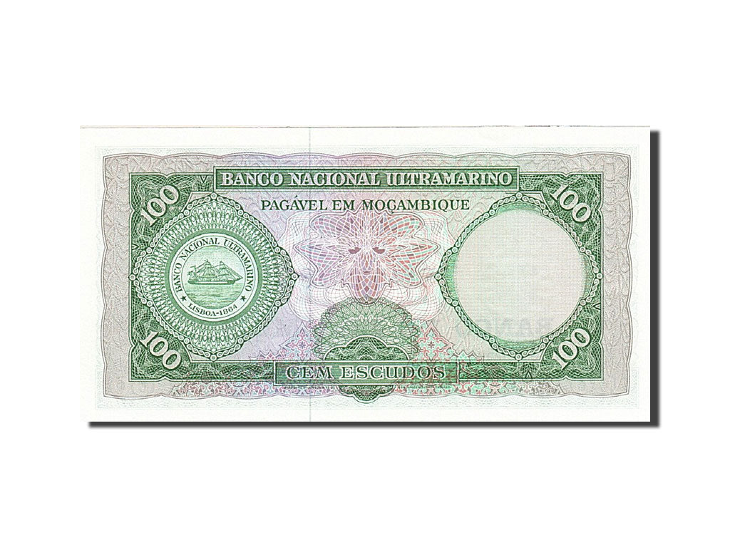 Banknote, Mozambique, 100 Escudos, 1961, 1961-03-27, KM:109a, UNC(65-70)