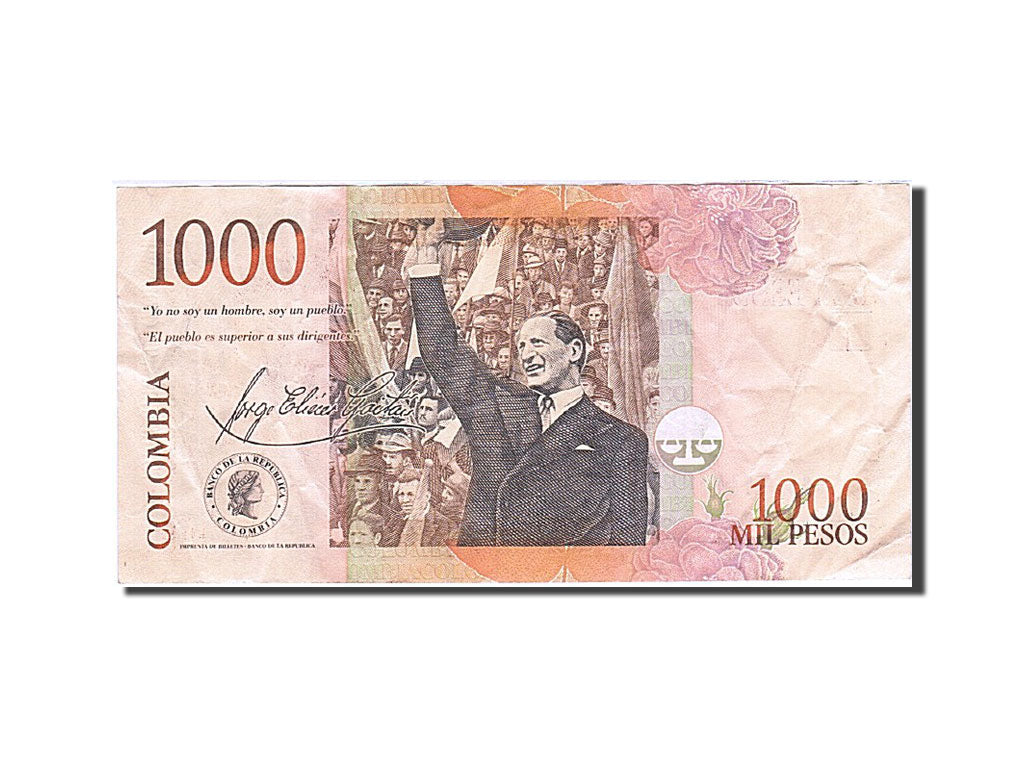Banknote, Colombia, 1000 Pesos, 2001, 2005-03-02, KM:450h, AU(50-53)
