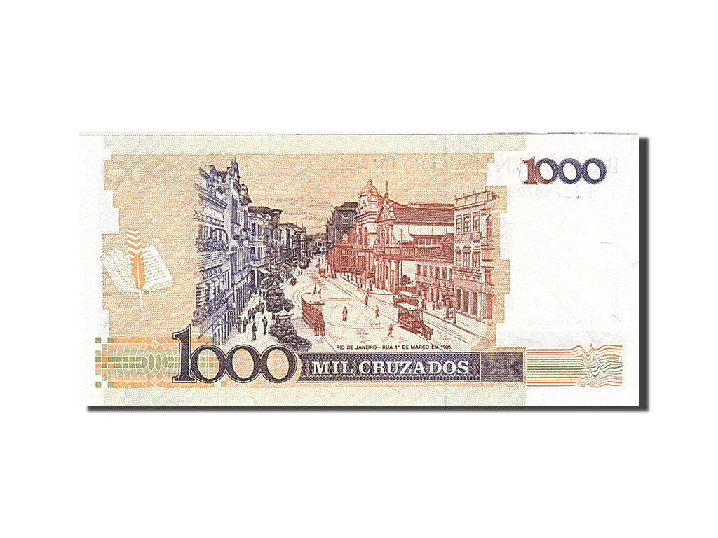 Billet, Brésil, 1 Cruzado Novo on 1000 Cruzados, 1989, 1989, KM:216b, SPL