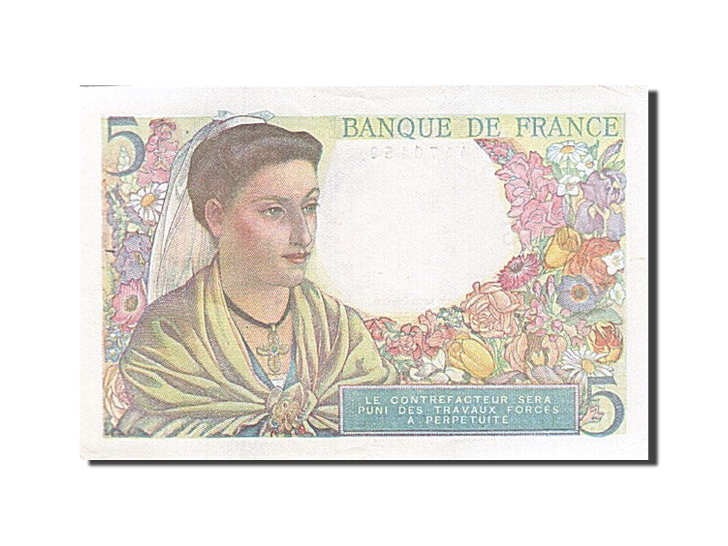 Geldschein, Frankreich, 5 Francs, 1943, 1947-10-30, VZ+, Fayette:5.7, KM:98b