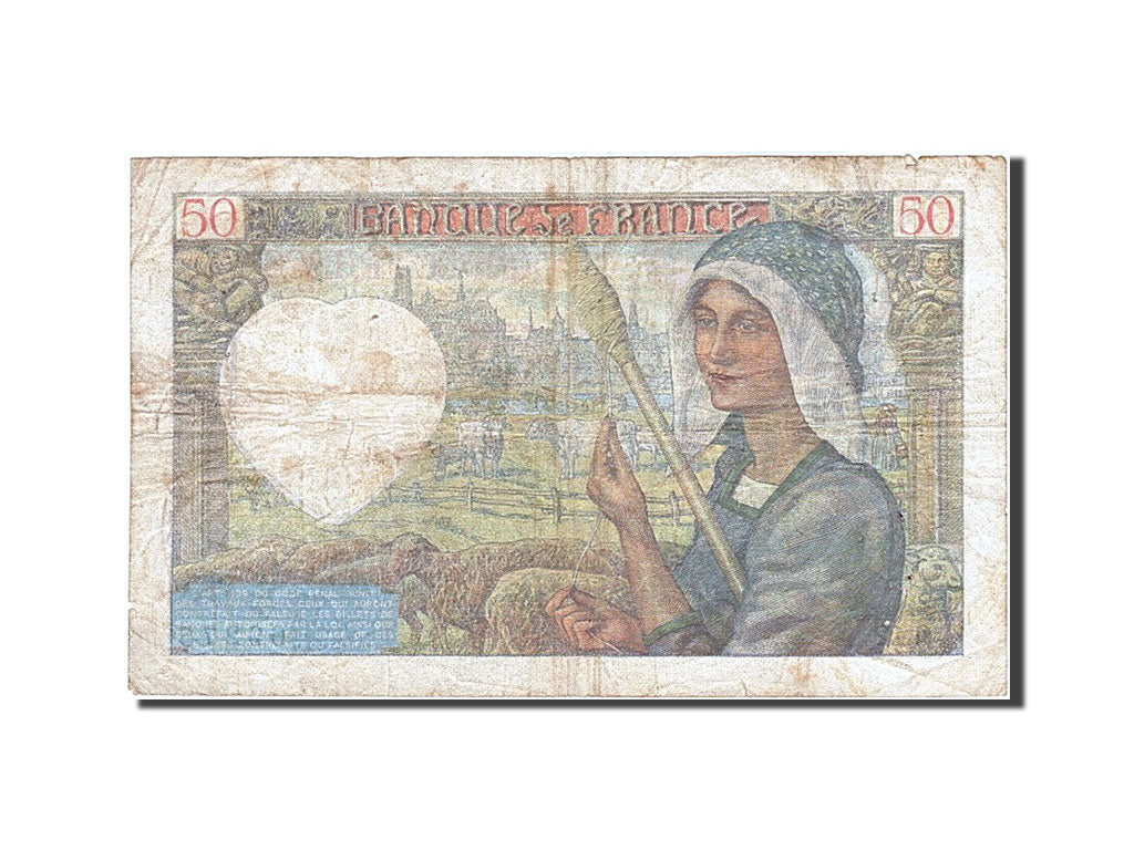 Banknot, Francja, 50 Francs, 1941, 1940-06-13, VF(30-35), KM:93
