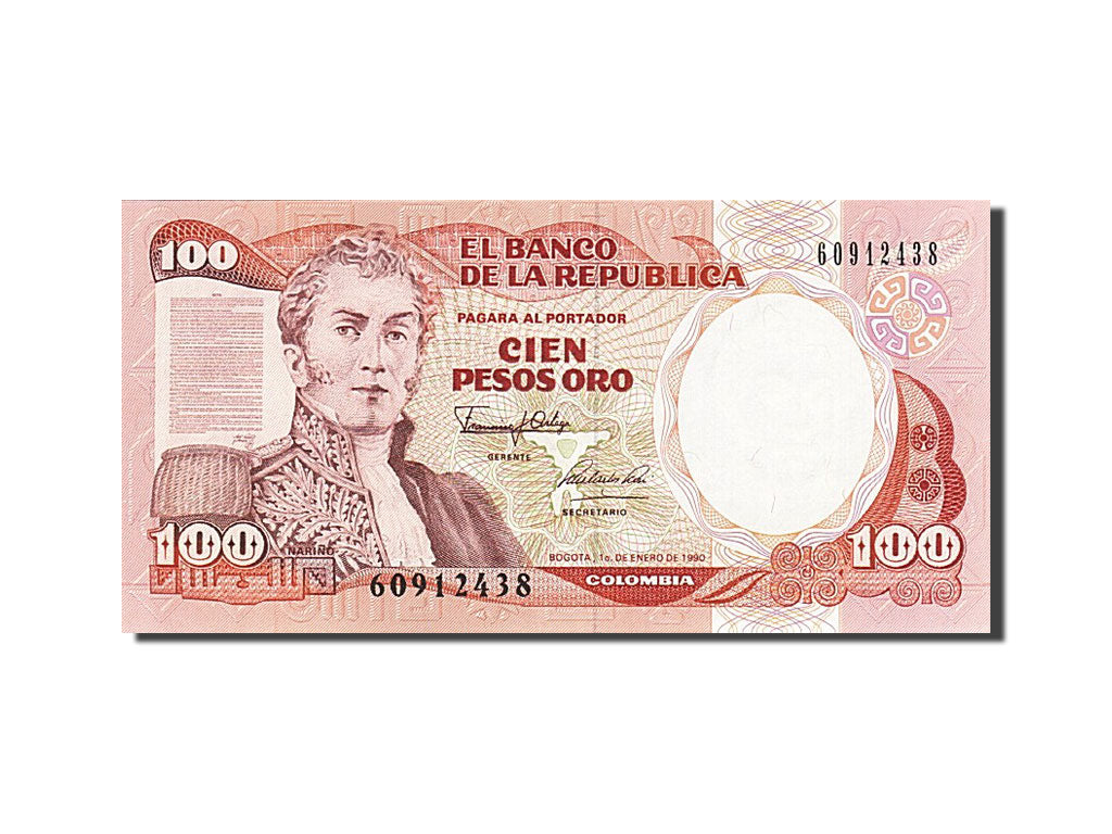 Biljet, Colombia, 100 Pesos Oro, 1982-1984, 1990-01-01, KM:426e, NIEUW