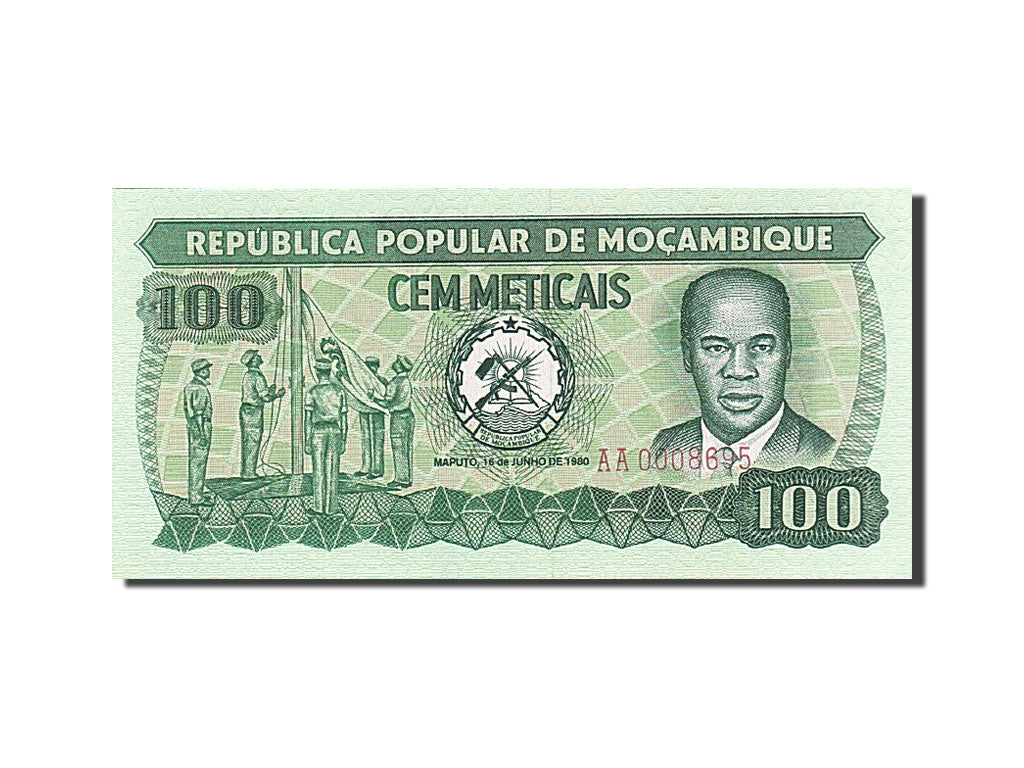 Banknote, Mozambique, 100 Meticais, 1980, 1980-06-16, KM:126, UNC(65-70)