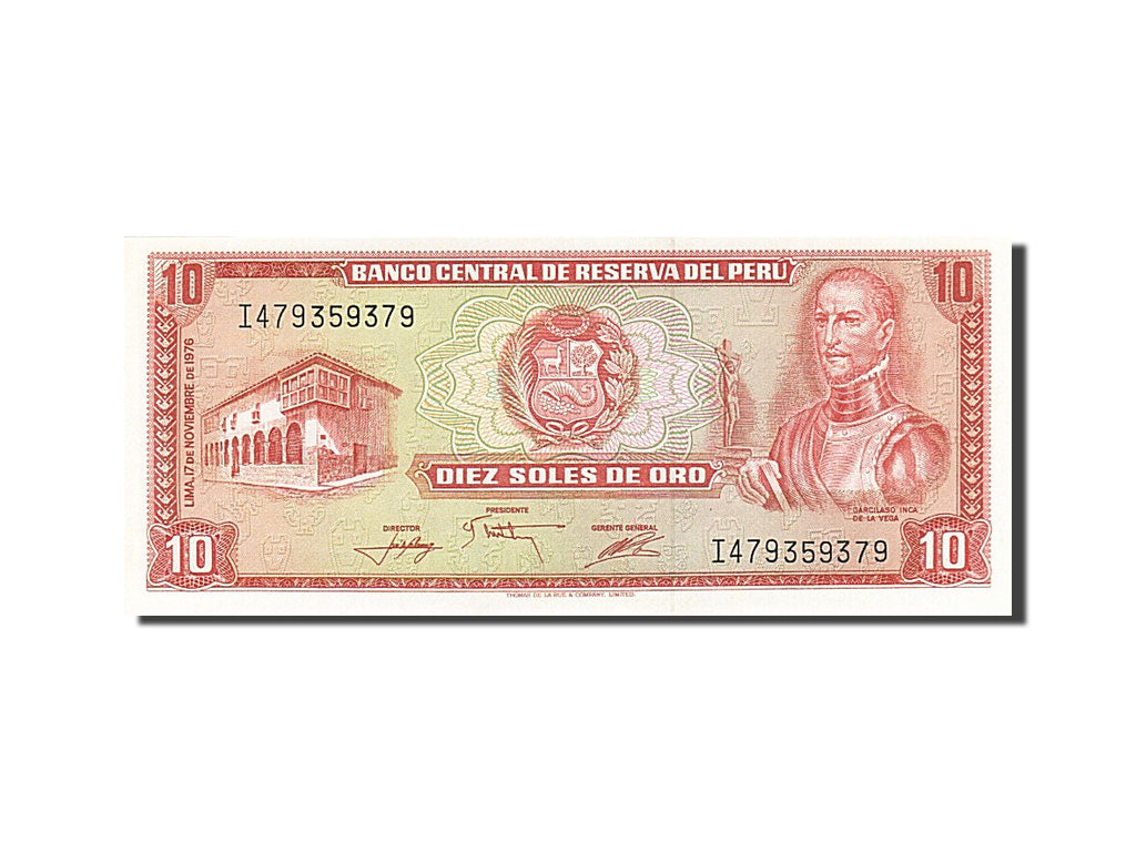 Geldschein, Peru, 10 Soles De Oro, 1976-1977, 1976-11-17, KM:112, UNZ