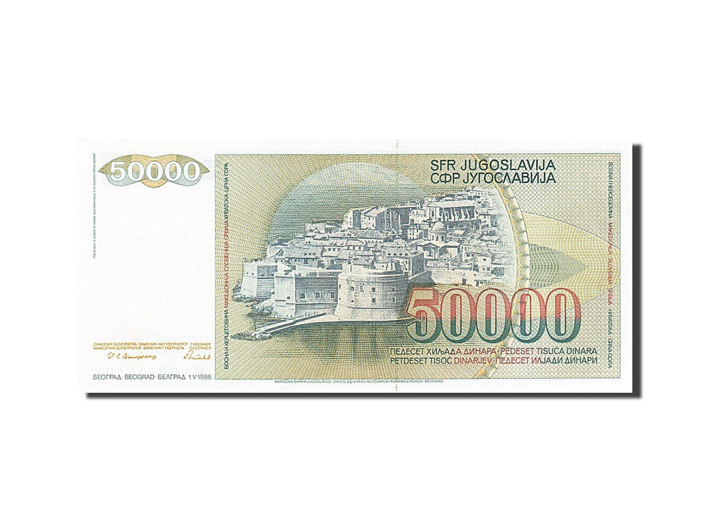 Banconote, Iugoslavia, 50,000 Dinara, 1985-1989, KM:96, 1988-05-01, SPL