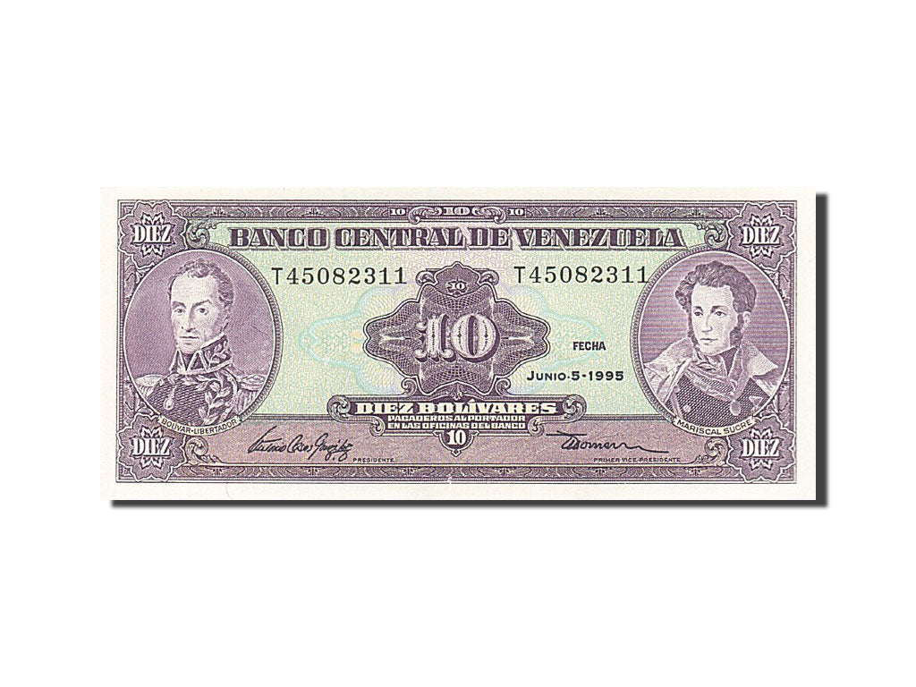 Banconote, Venezuela, 10 Bolívares, 1981-1988, KM:61d, 1995-06-05, FDS