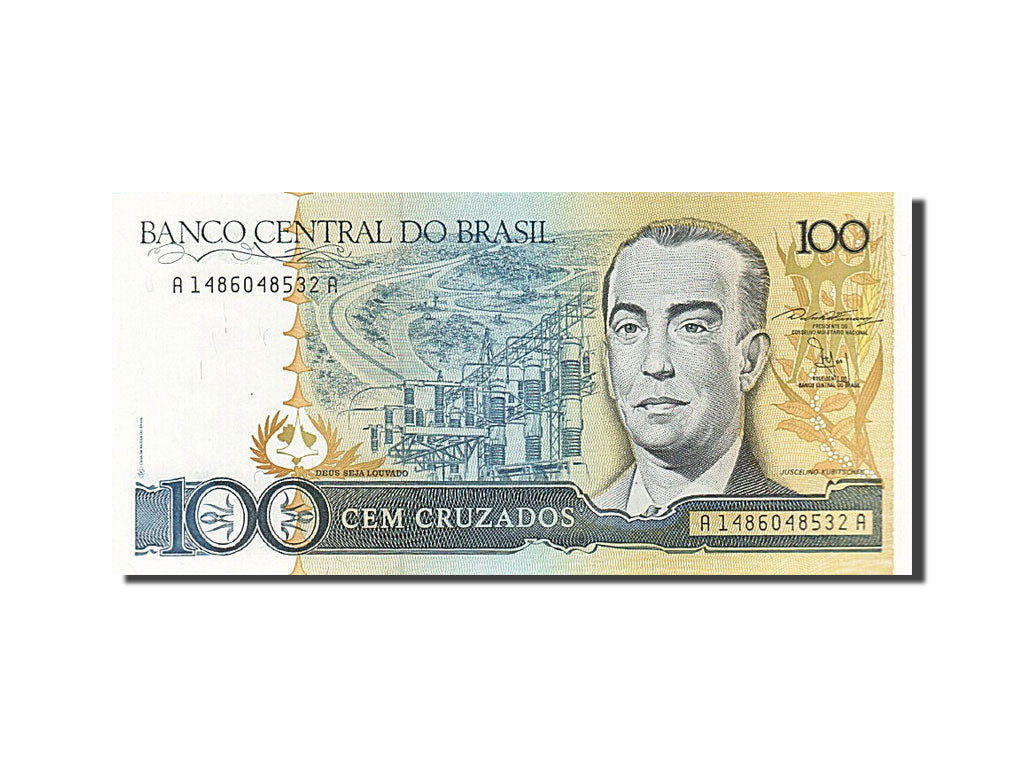 Banknote, Brazil, 100 Cruzados, 1986, 1987, KM:211b, UNC(65-70)