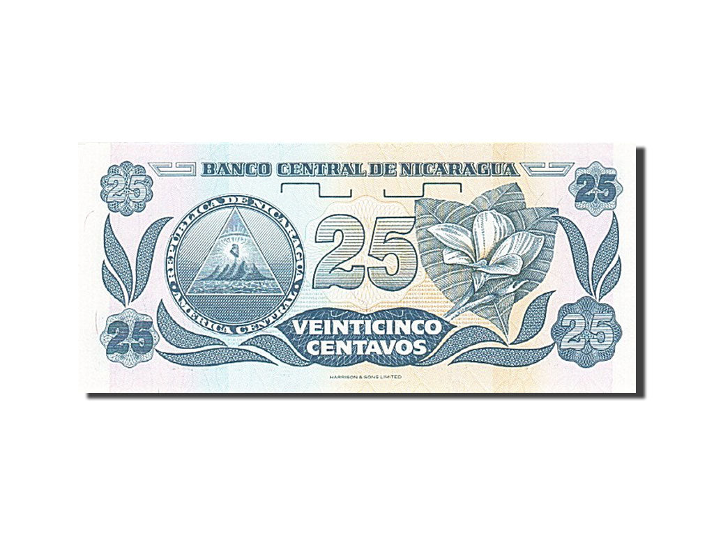 Billete, 25 Centavos, 1991-1992, Nicaragua, KM:170a, Undated (1991), UNC