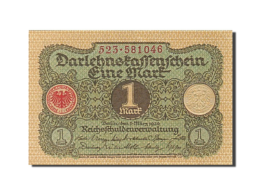 Banknote, Germany, 1 Mark, 1920, 1920-03-01, KM:58, UNC(63)