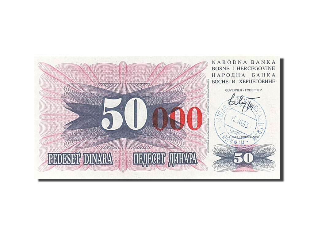 Banknote, Bosnia - Herzegovina, 50,000 Dinara, 1993, 1993-10-15, KM:55b