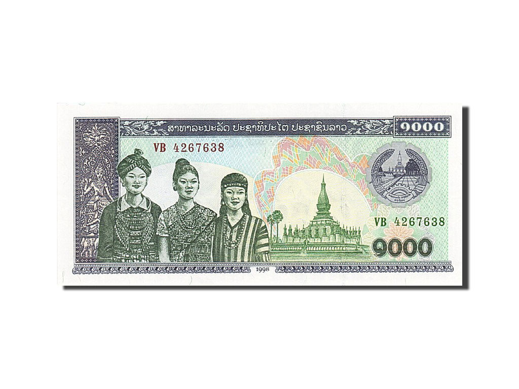 Biljet, Laos, 1000 Kip, 1998-2003, 1998, KM:32Aa, NIEUW