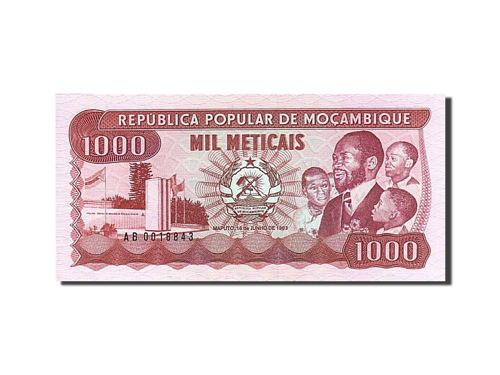 Biljet, Mozambique, 1000 Meticais, 1983-1988, 1983-06-16, KM:132a, NIEUW