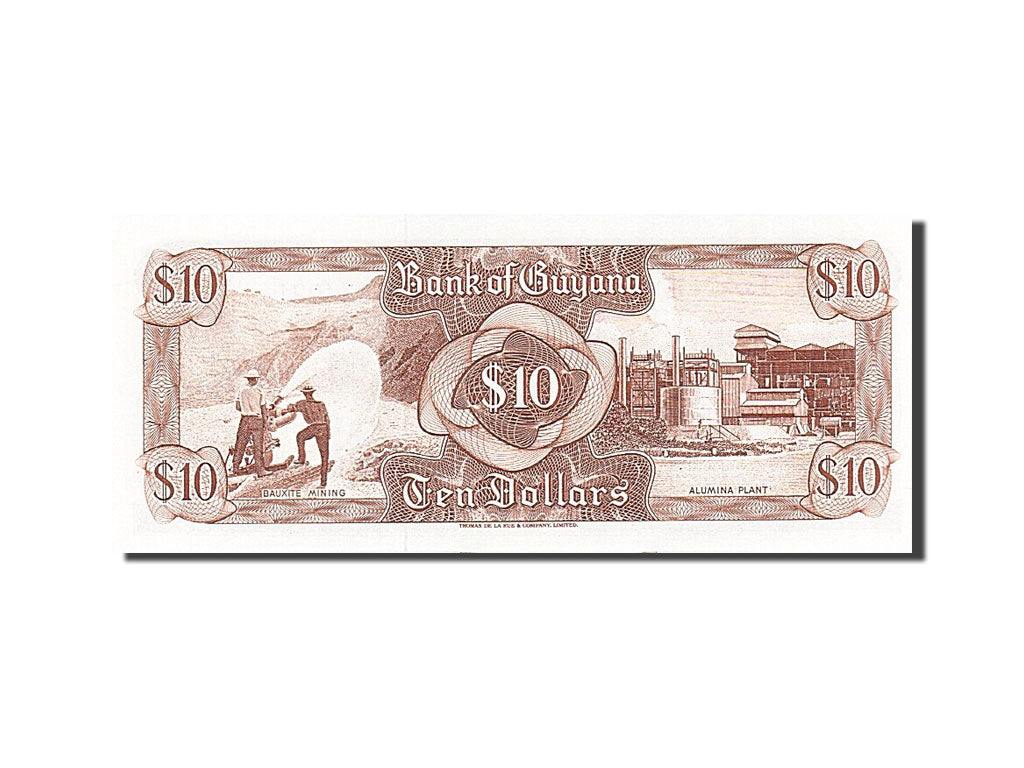 Banknot, Gujana, 10 Dollars, 1966, Undated (1966-1992), KM:23f, UNC(65-70)
