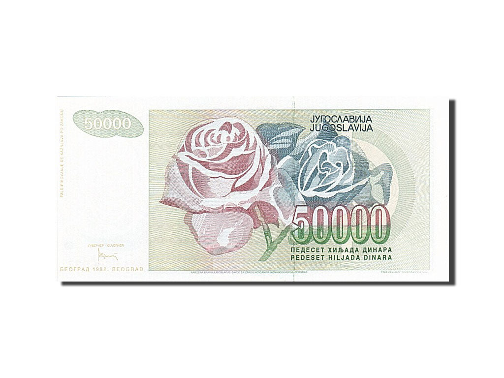 Banconote, Iugoslavia, 50,000 Dinara, 1992, KM:117, 1992, FDS