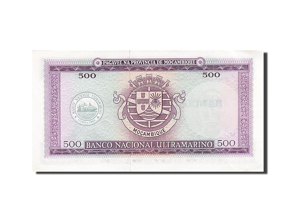 Banknote, Mozambique, 500 Escudos, 1961-1967, 1967-03-22, KM:110a, AU(55-58)