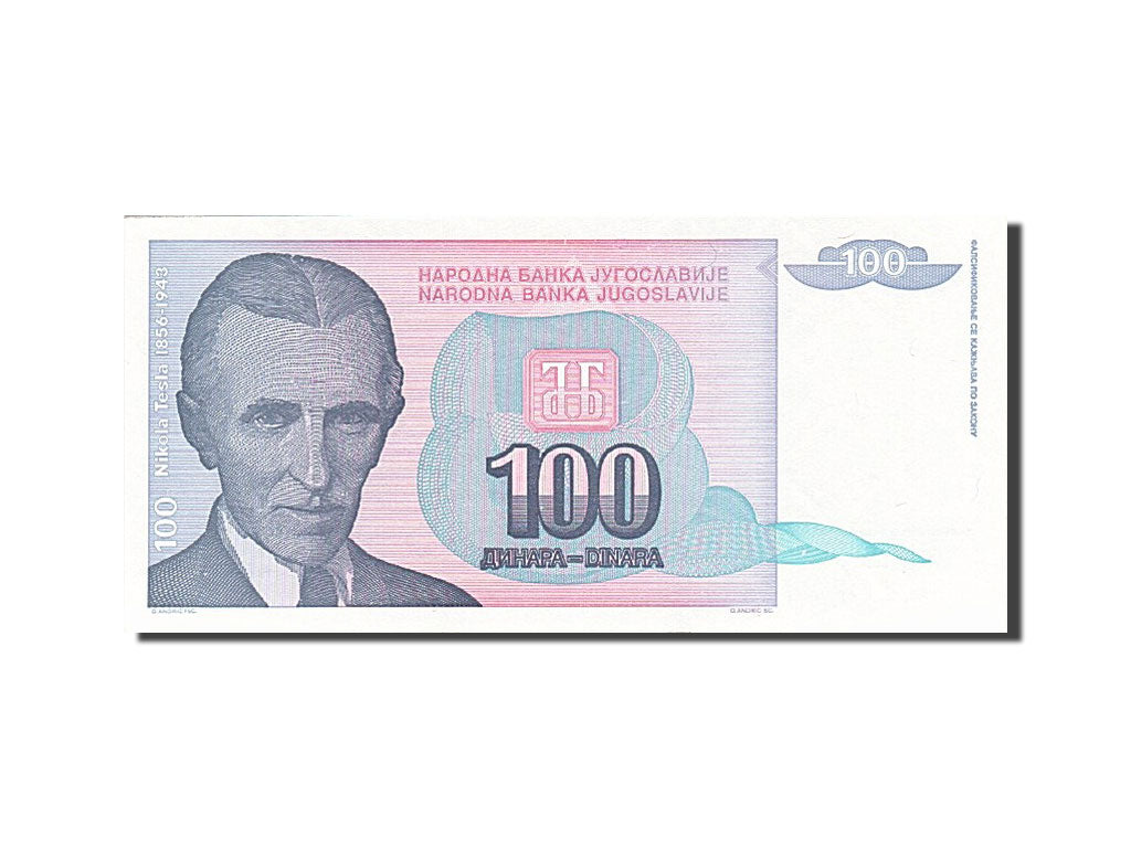 Billete, 100 Dinara, 1994, Yugoslavia, KM:139a, 1994, UNC
