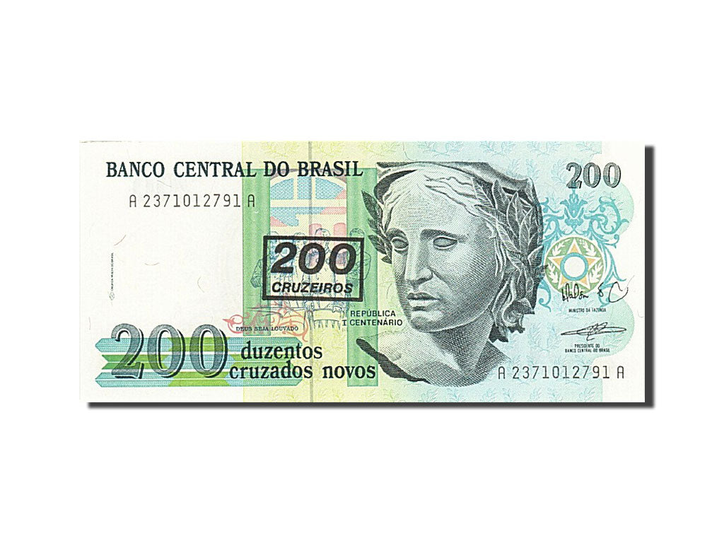 Billet, Brésil, 200 Cruzeiros on 200 Cruzados Novos, 1990, UNdated (1990)