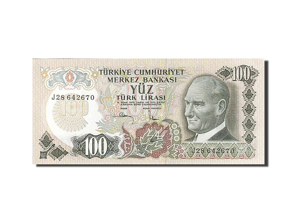 Banknote, Turkey, 100 Lira, 1971-1982, 1972-05-15, KM:189a, UNC(65-70)