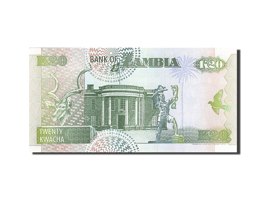 Banknote, Zambia, 20 Kwacha, 1992-1996, 1992, KM:36a, UNC(65-70)