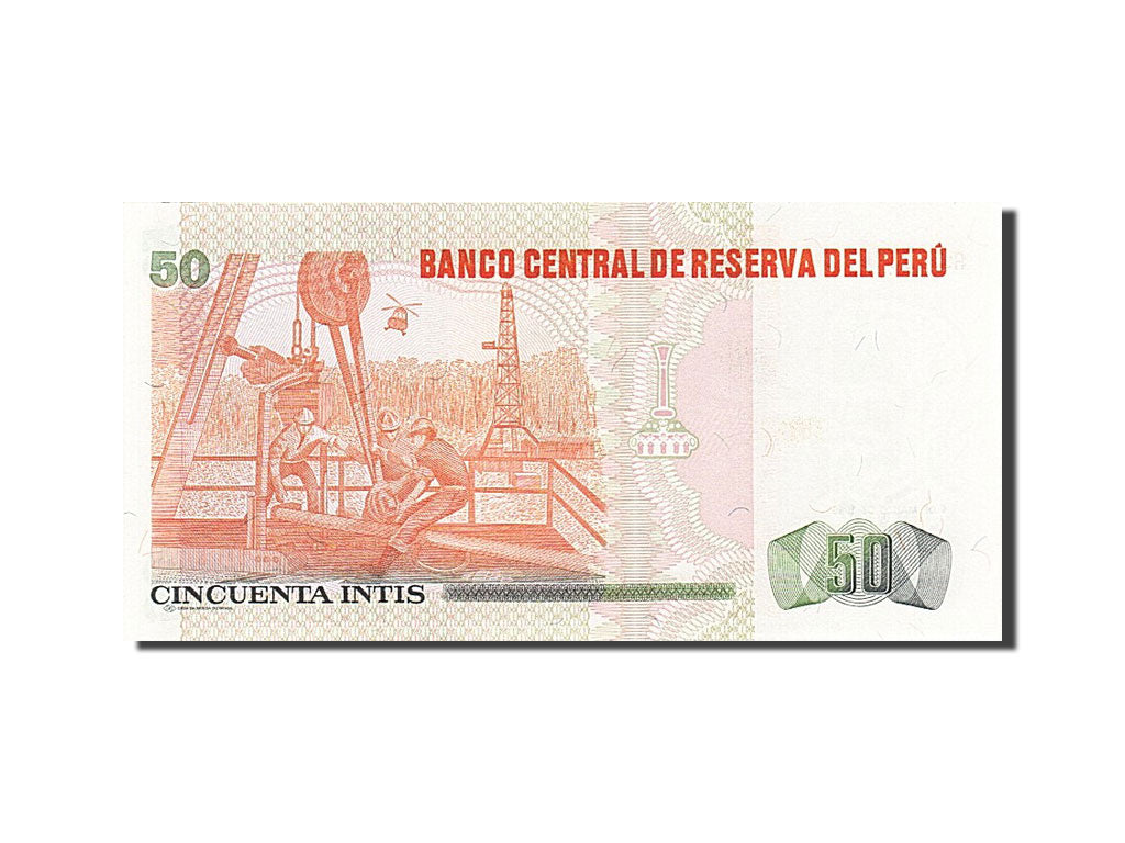 Geldschein, Peru, 50 Intis, 1985-1991, 1986-03-06, KM:131a, UNZ