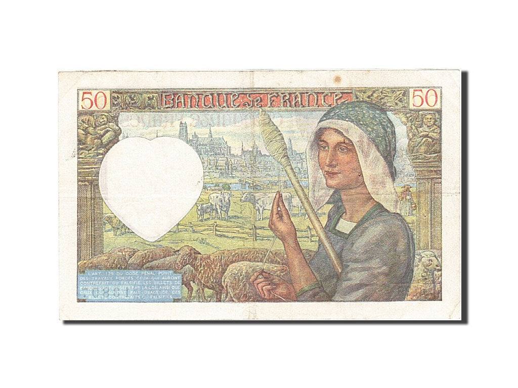 Biljet, Frankrijk, 50 Francs, 1941, 1941-10-02, TTB, Fayette:19.15, KM:93