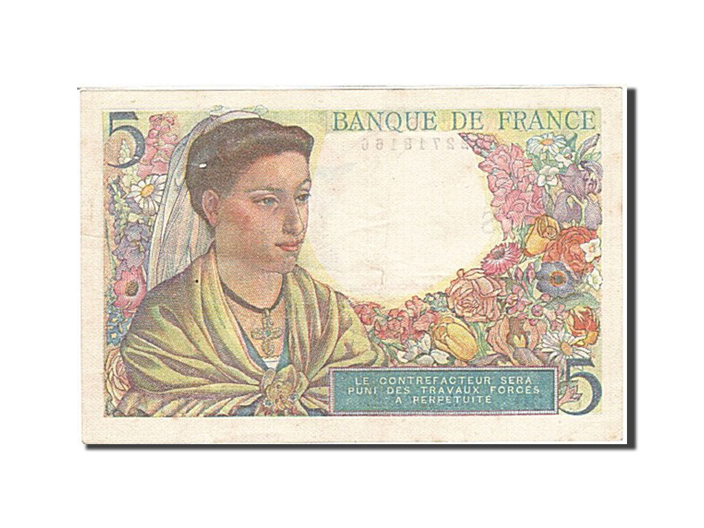 Banknote, France, 5 Francs, 1943, 1945-04-05, UNC(60-62), Fayette:5.6, KM:98a