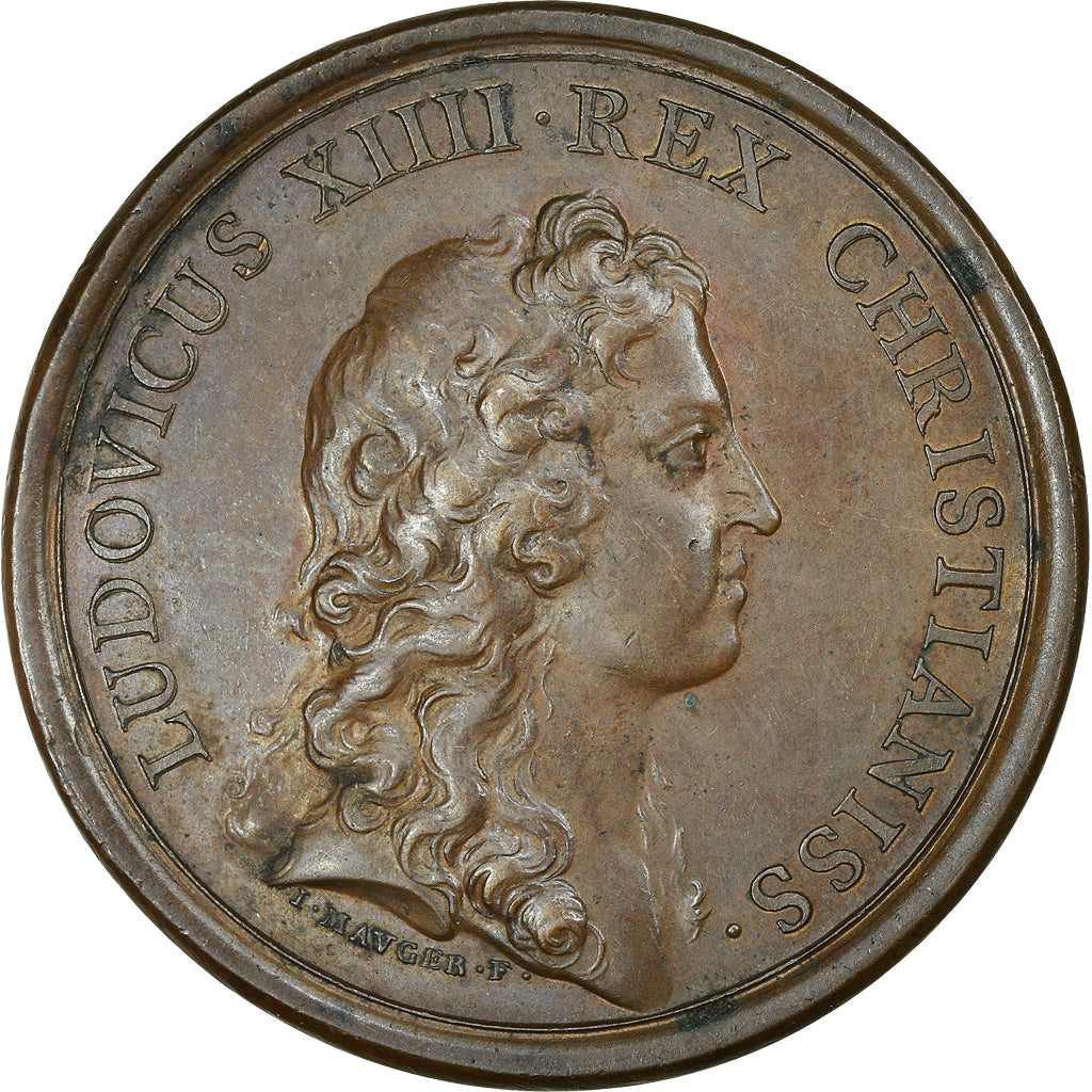 França, Medal, Louis XIV, La Guérison du Roi à Calais, História, 1658