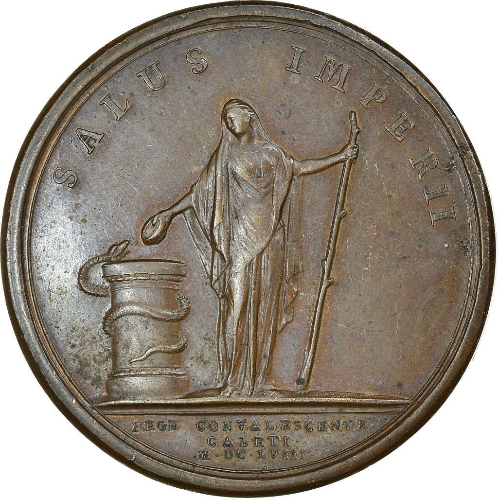 França, Medal, Louis XIV, La Guérison du Roi à Calais, História, 1658