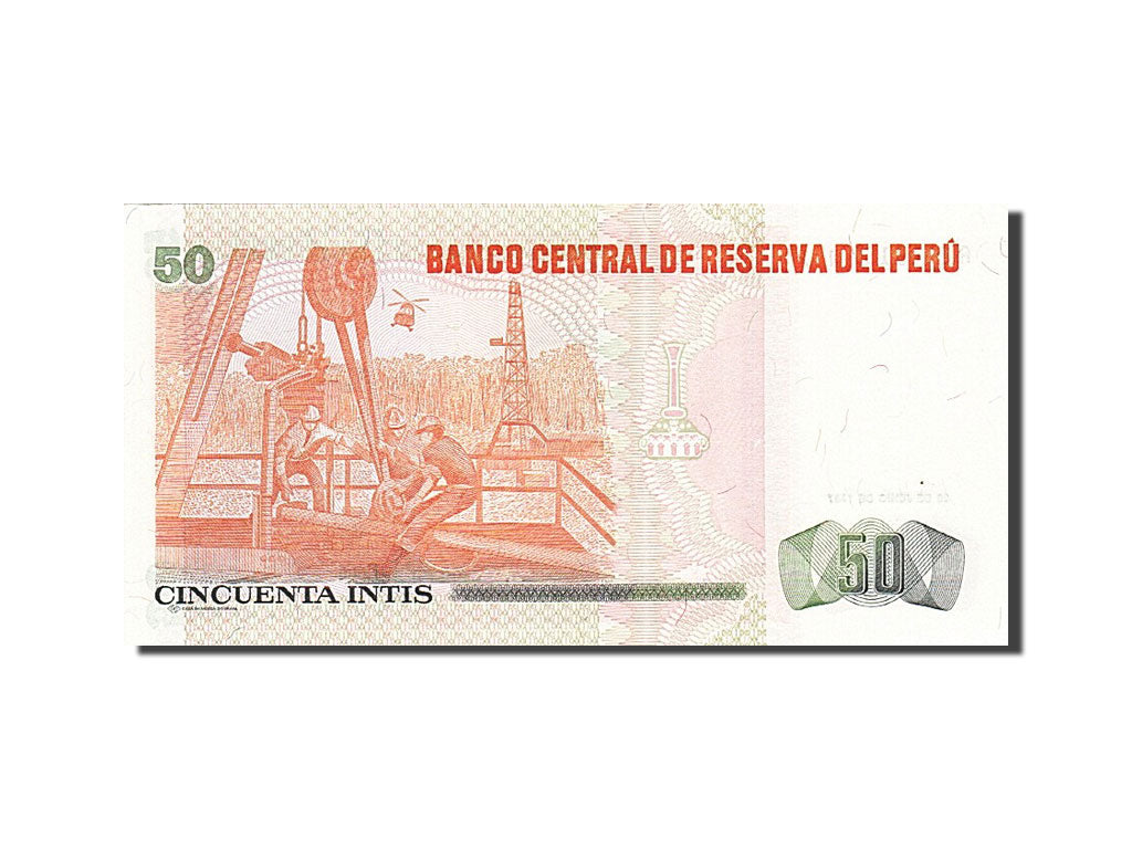 Billet, Pérou, 50 Intis, 1985-1991, 1987-06-26, KM:131b, NEUF