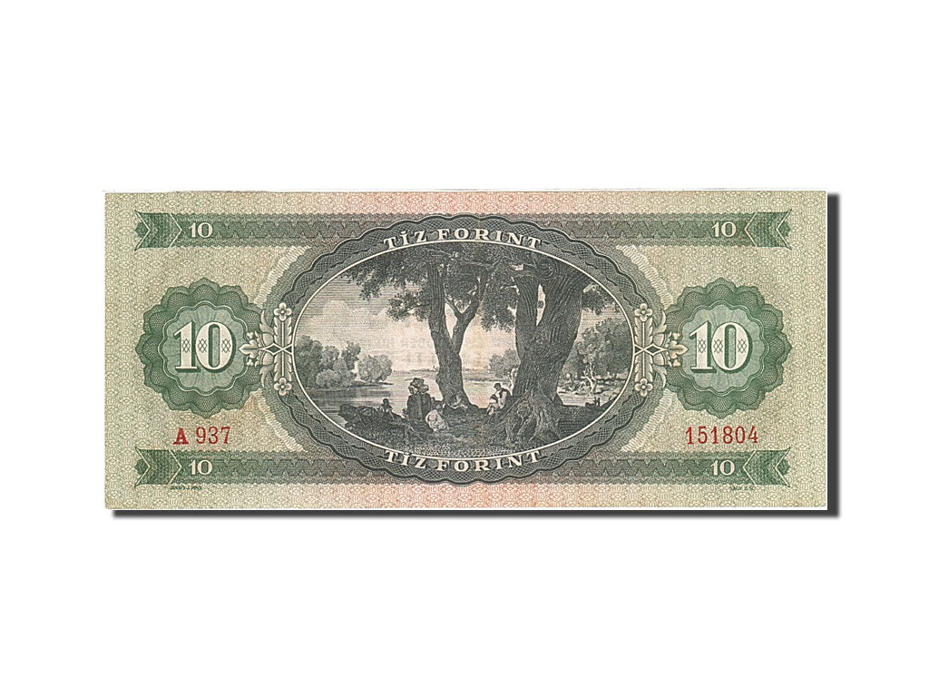 Geldschein, Ungarn, 10 Forint, 1957-1983, 1962-10-12, KM:168c, VZ
