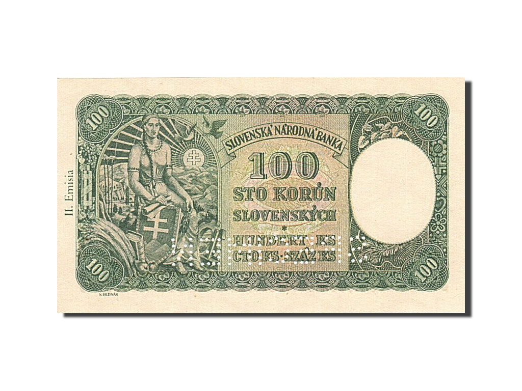 Banconote, Slovacchia, 100 Korun, 1940-1944, KM:10a, 1940-10-07, FDS