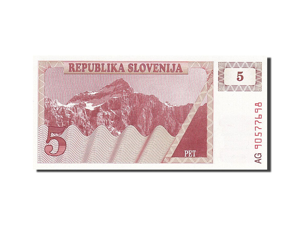 Banconote, Slovenia, 5 (Tolarjev), 1990-1992, KM:3a, 1990, FDS