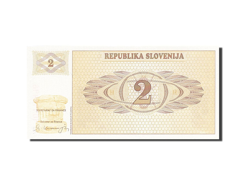 Banconote, Slovenia, 2 (Tolarjev), 1990-1992, KM:2a, 1990, FDS