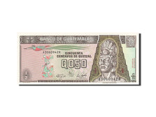 Banknote, Guatemala, 1/2 Quetzal, 1989-1990, 1989-01-04, KM:72a, UNC(65-70)