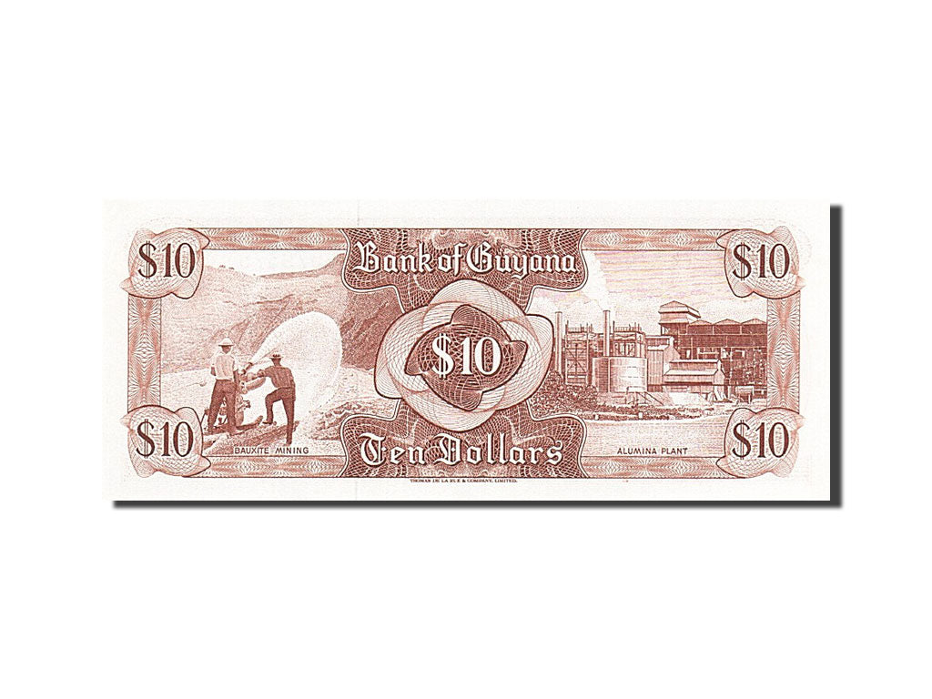 Biljet, Guyana, 10 Dollars, 1966, 1989, KM:23d, NIEUW