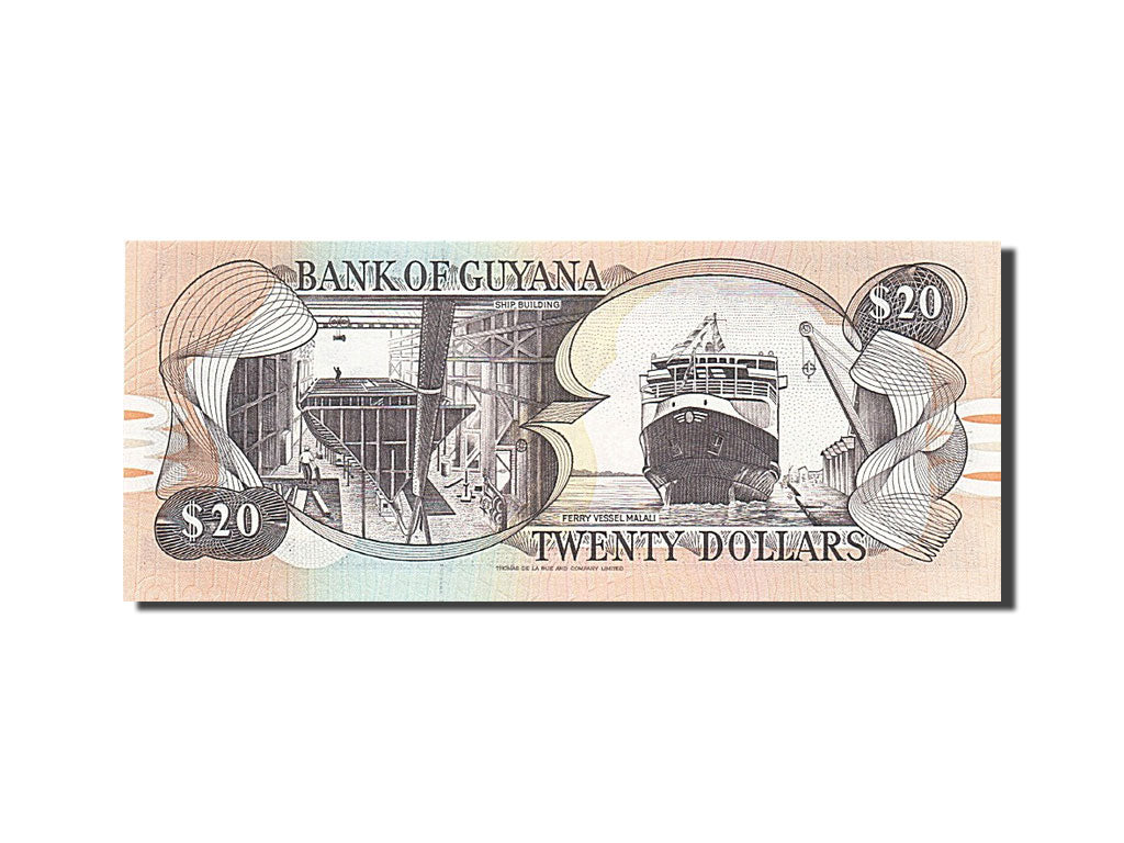 Biljet, Guyana, 20 Dollars, 1996-1999, Undated (1996), KM:30a, NIEUW