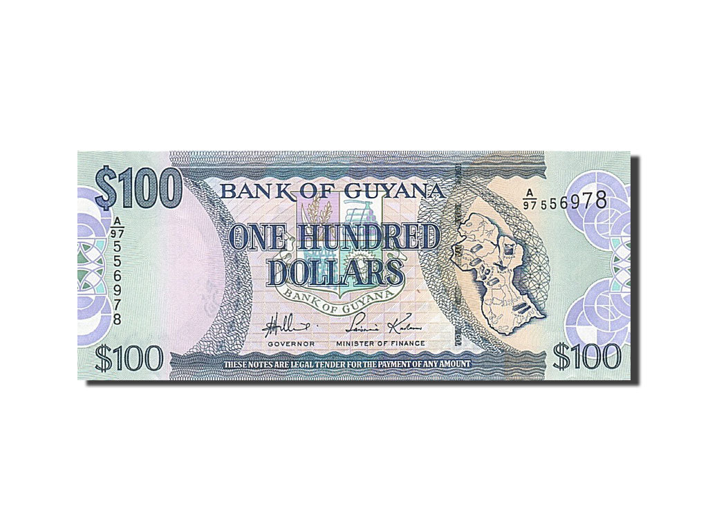 Biljet, Guyana, 100 Dollars, 2006, Undated (2006), KM:36a, NIEUW