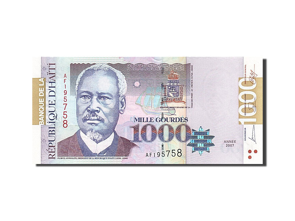 Billet, Haïti, 1000 Gourdes, 2006, 2007, KM:278c, NEUF