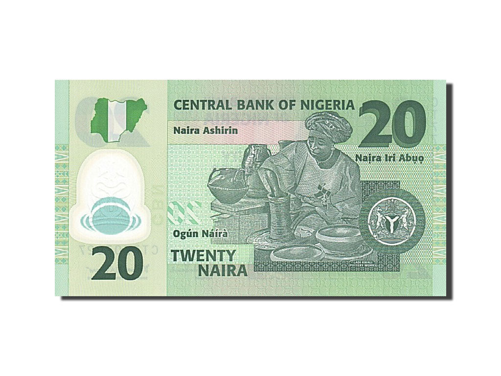 Billet, Nigéria, 20 Naira, 2013, 2013, NEUF