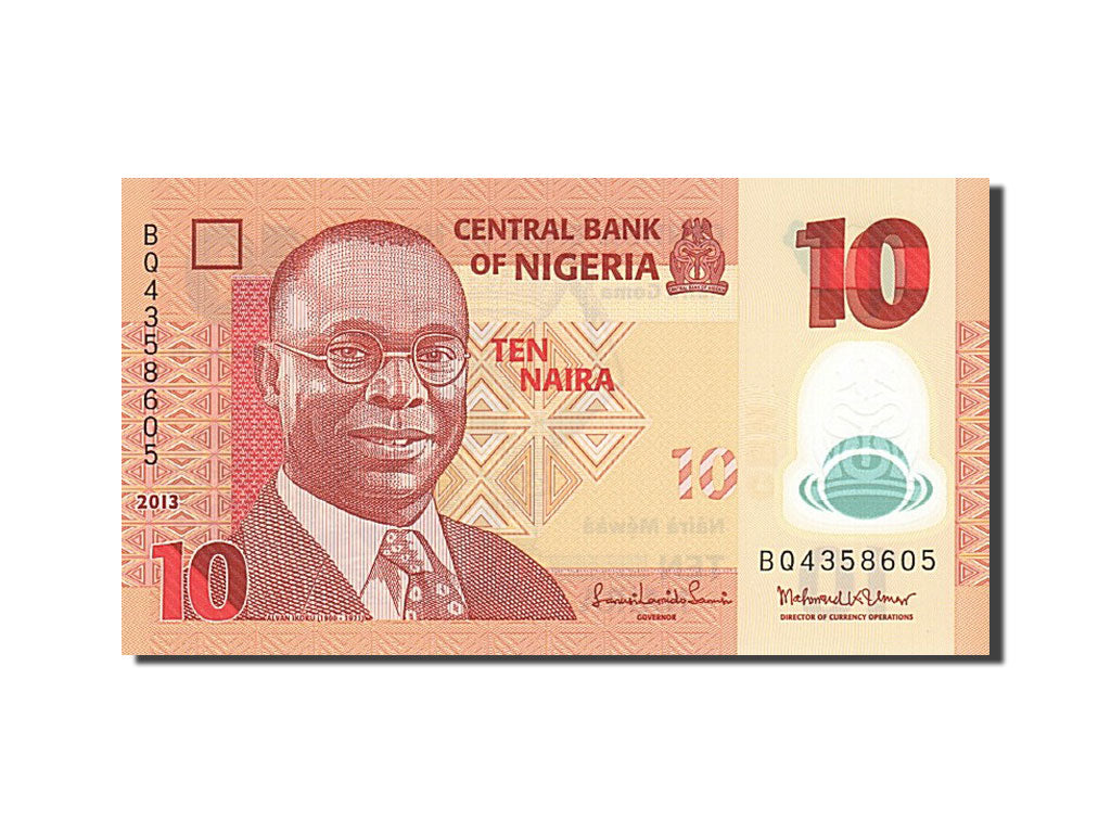 Billet, Nigéria, 10 Naira, 2013, 2013, NEUF
