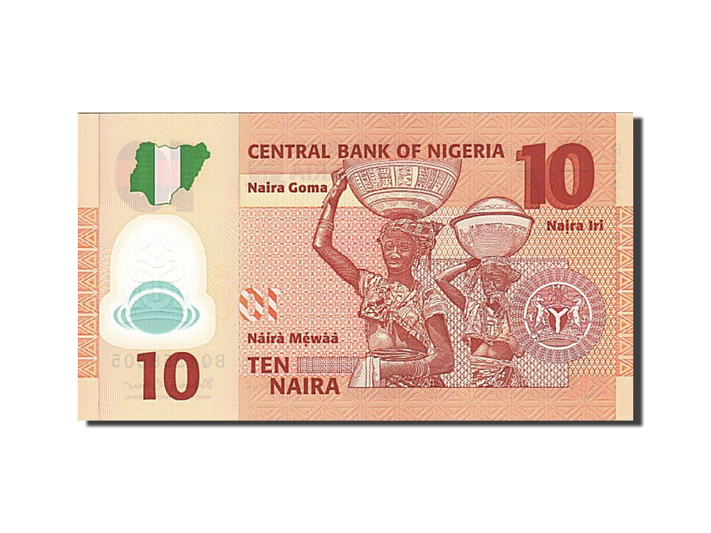 Billet, Nigéria, 10 Naira, 2013, 2013, NEUF