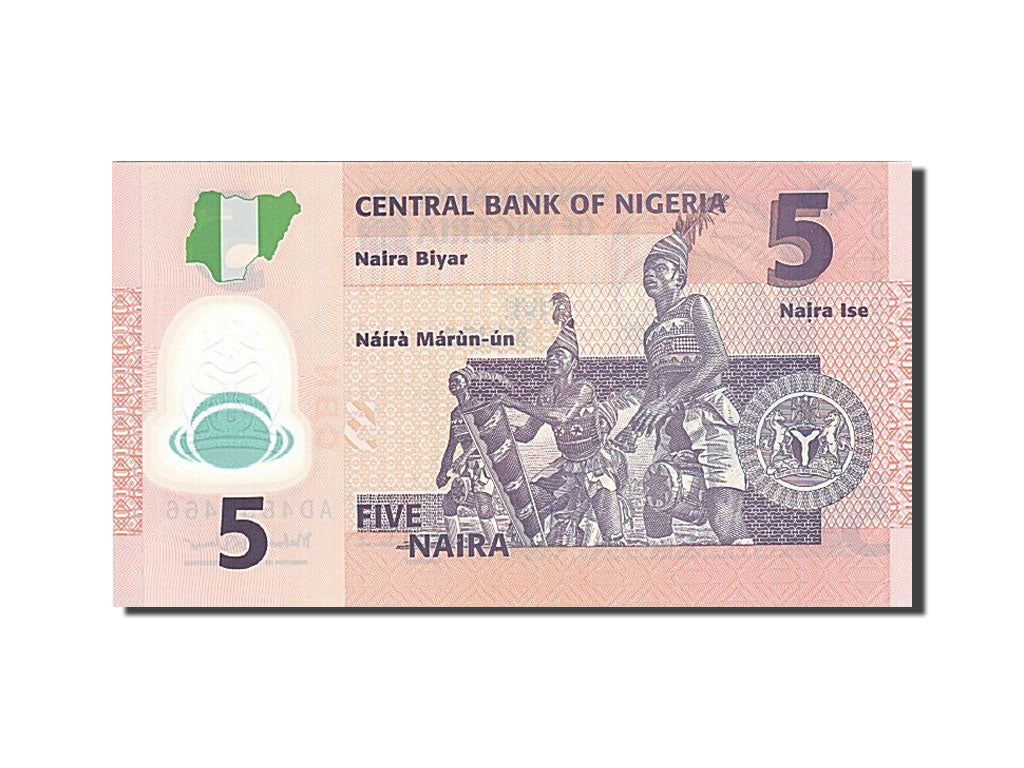 Billet, Nigéria, 5 Naira, 2013, 2013, NEUF